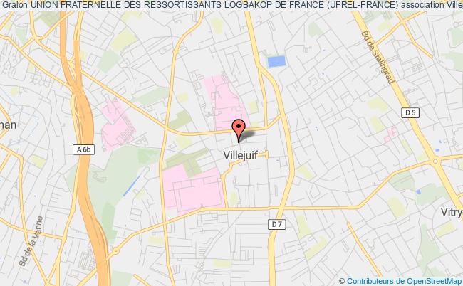 plan association Union Fraternelle Des Ressortissants Logbakop De France (ufrel-france) Villejuif