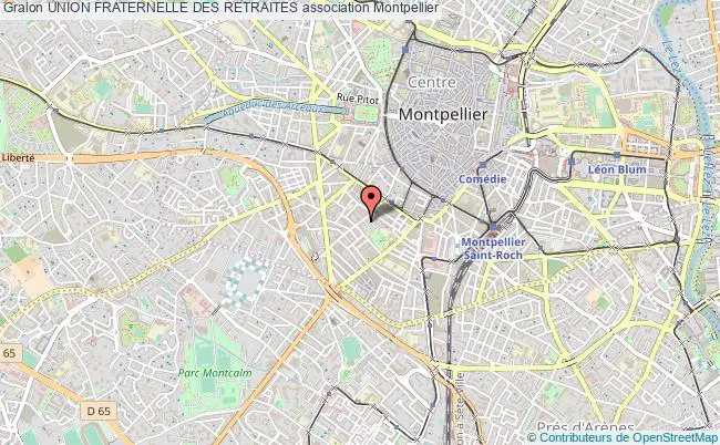 plan association Union Fraternelle Des Retraites Montpellier