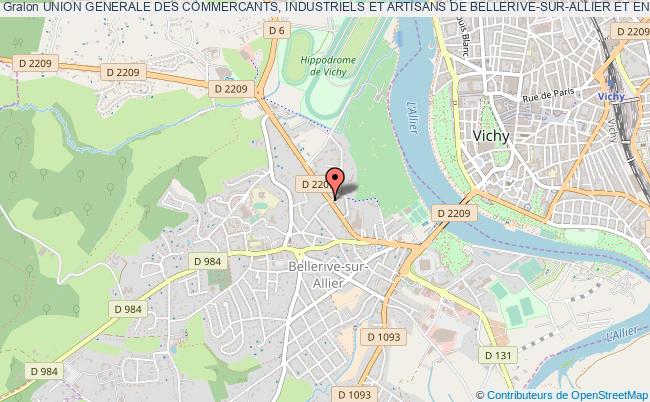 plan association Union Generale Des Commercants, Industriels Et Artisans De Bellerive-sur-allier Et Environs Bellerive-sur-Allier