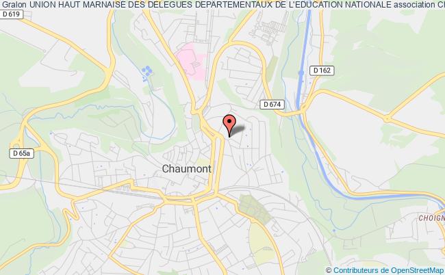 plan association Union Haut Marnaise Des Delegues Departementaux De L'education Nationale Chaumont