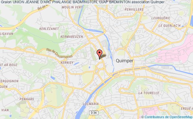 plan association Union Jeanne D'arc Phalange Badmington, Ujap Badminton Quimper