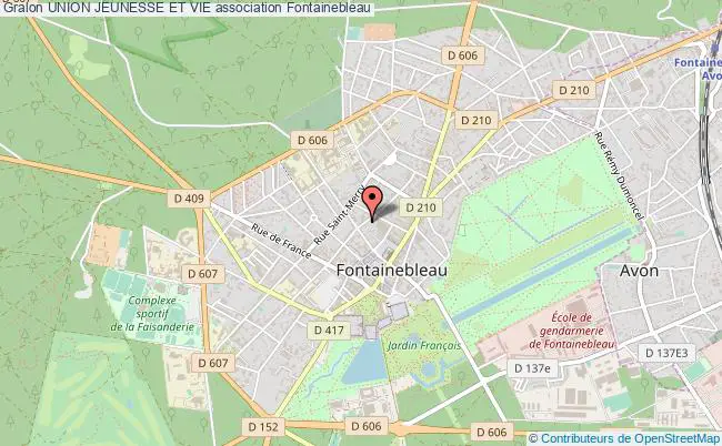 plan association Union Jeunesse Et Vie Fontainebleau