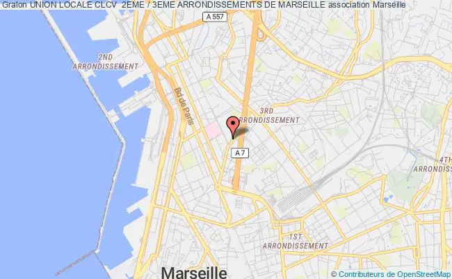 plan association Union Locale Clcv  2eme / 3eme Arrondissements De Marseille Marseille
