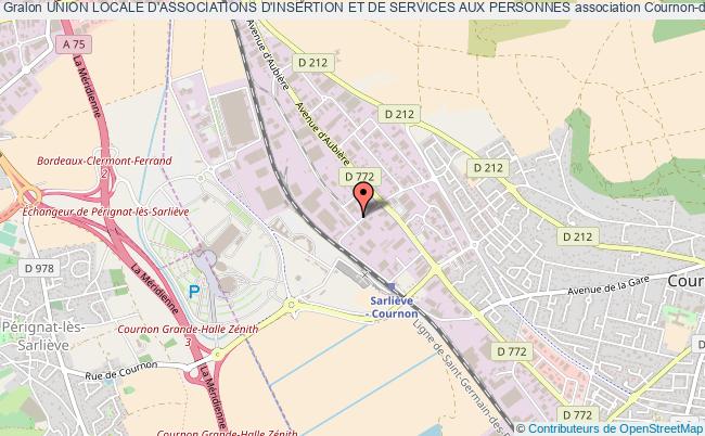 plan association Union Locale D'associations D'insertion Et De Services Aux Personnes Cournon-d'Auvergne