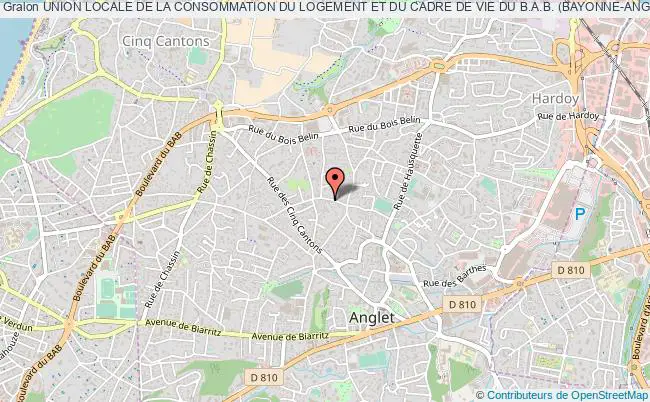 plan association Union Locale De La Consommation Du Logement Et Du Cadre De Vie Du B.a.b. (bayonne-anglet-biarritz) Anglet