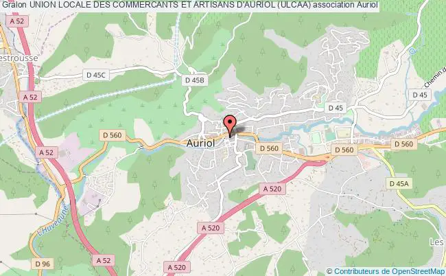 plan association Union Locale Des Commercants Et Artisans D'auriol (ulcaa) Auriol
