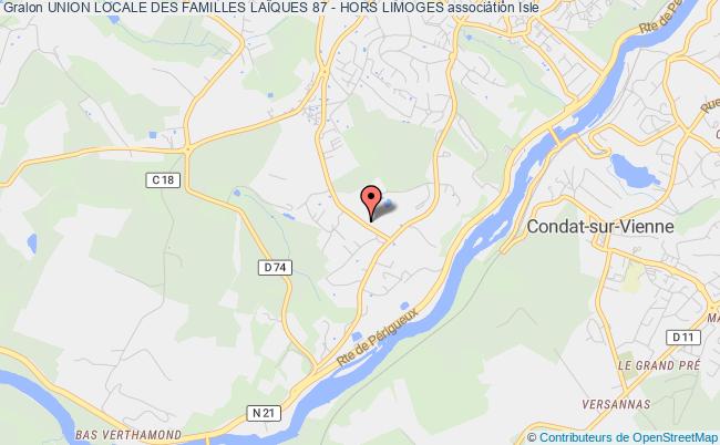 plan association Union Locale Des Familles LaÏques 87 - Hors Limoges Isle