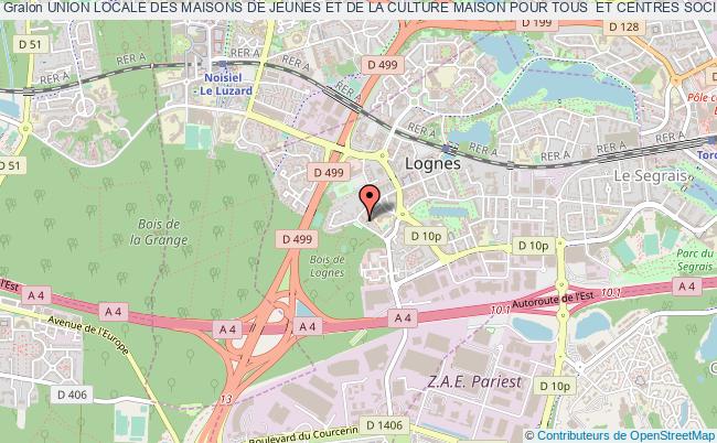 plan association Union Locale Des Maisons De Jeunes Et De La Culture Maison Pour Tous  Et Centres Sociaux De Paris - Vallee De La Marne Lognes