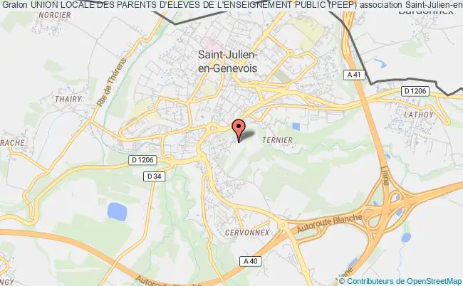 plan association Union Locale Des Parents D'eleves De L'enseignement Public (peep) Saint-Julien-en-Genevois