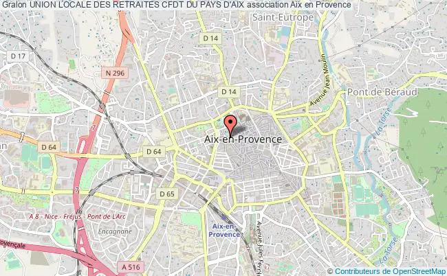 plan association Union Locale Des Retraites Cfdt Du Pays D'aix Aix-en-Provence