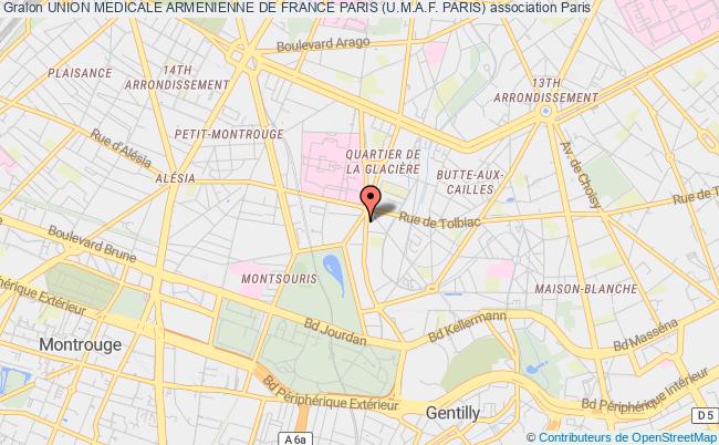 plan association Union Medicale Armenienne De France Paris (u.m.a.f. Paris) Saint-Maurice