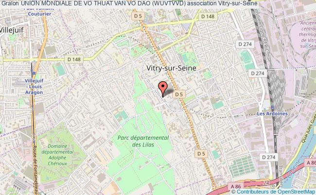 plan association Union Mondiale De Vo Thuat Van Vo Dao (wuvtvvd) Vitry-sur-Seine