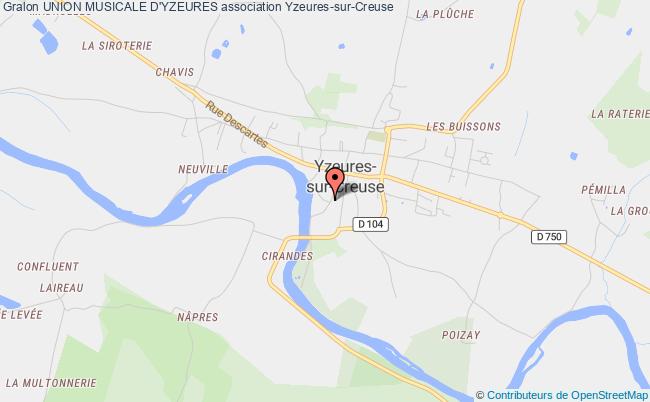 plan association Union Musicale D'yzeures Yzeures-sur-Creuse