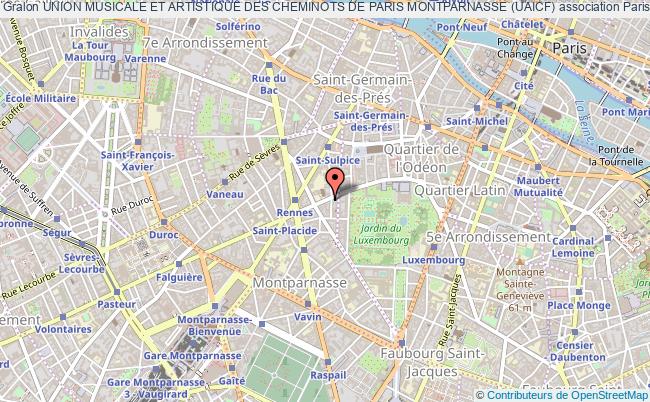 plan association Union Musicale Et Artistique Des Cheminots De Paris Montparnasse (uaicf) Paris