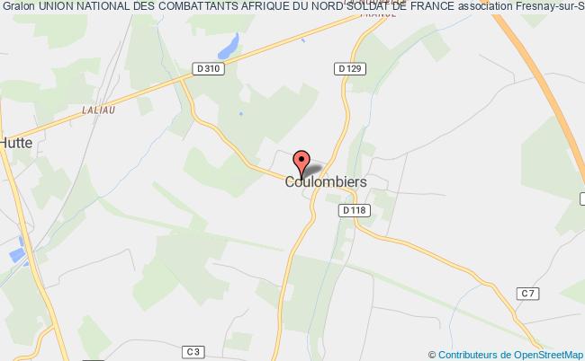 plan association Union National Des Combattants Afrique Du Nord Soldat De France Fresnay-sur-Sarthe