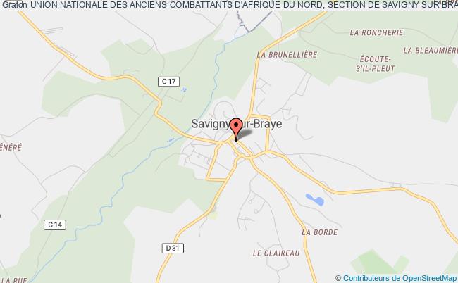 plan association Union Nationale Des Anciens Combattants D'afrique Du Nord, Section De Savigny Sur Braye Savigny-sur-Braye