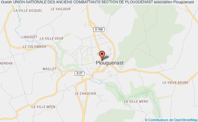 plan association Union Nationale Des Anciens Combattants Section De Plouguenast Plouguenast-Langast