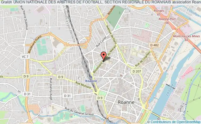 plan association Union Nationale Des Arbitres De Football, Section Regionale Du Roannais Roanne