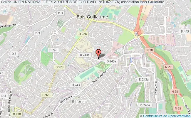 plan association Union Nationale Des Arbitres De Football 76 (unaf 76) Bois-Guillaume