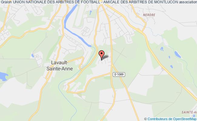 plan association Union Nationale Des Arbitres De Football - Amicale Des Arbitres De Montlucon Lavault-Sainte-Anne