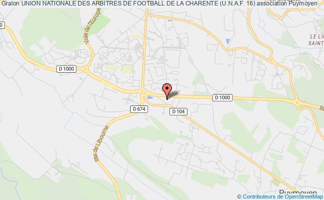 plan association Union Nationale Des Arbitres De Football De La Charente (u.n.a.f. 16) Puymoyen