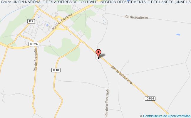plan association Union Nationale Des Arbitres De Football - Section Departementale Des Landes (unaf Landes) Tartas