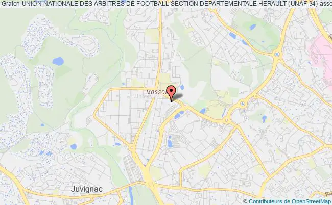 plan association Union Nationale Des Arbitres De Football Section Departementale Herault (unaf 34) MONTPELLIER cedex 2