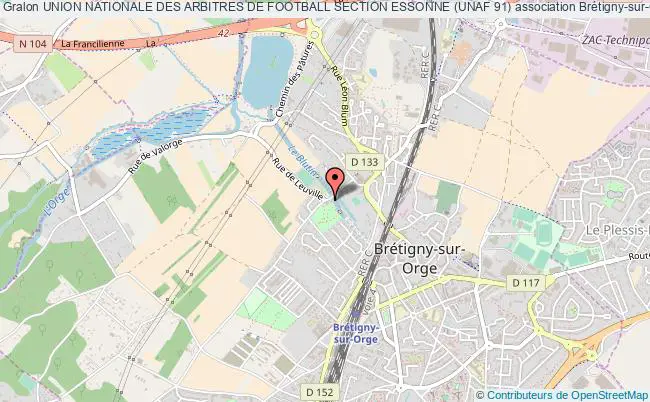 plan association Union Nationale Des Arbitres De Football Section Essonne (unaf 91) Brétigny-sur-Orge