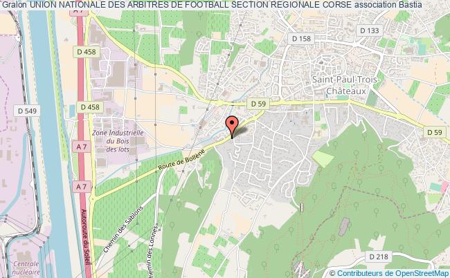 plan association Union Nationale Des Arbitres De Football Section Regionale Corse Bastia