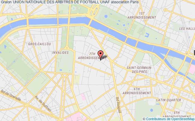 plan association Union Nationale Des Arbitres De Football Unaf Paris
