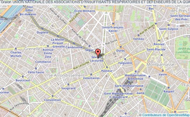 plan association Union Nationale Des Associations D?insuffisants Respiratoires Et Defenseurs De La Qualite De L?air (unair) Paris