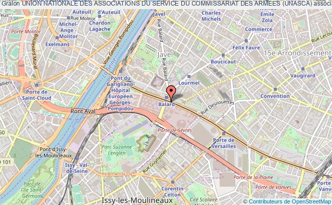 plan association Union Nationale Des Associations Du Service Du Commissariat Des Armees (unasca) Paris