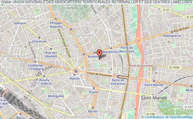 plan association Union Nationale Des Associations Territoriales Retravailler Et Des Centres Labellises Paris