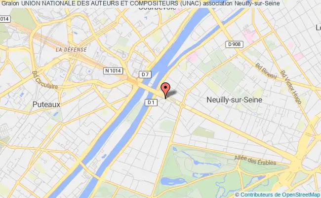 plan association Union Nationale Des Auteurs Et Compositeurs (unac) Neuilly-sur-Seine