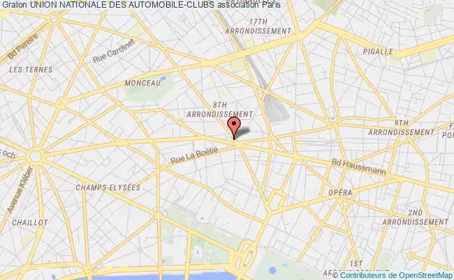 plan association Union Nationale Des Automobile-clubs Paris