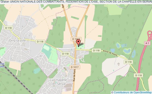 plan association Union Nationale Des Combattants, Federation De L'oise, Section De La Chapelle-en-serval La Chapelle-en-Serval