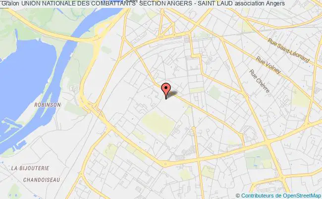 plan association Union Nationale Des Combattants  Section Angers - Saint Laud Angers