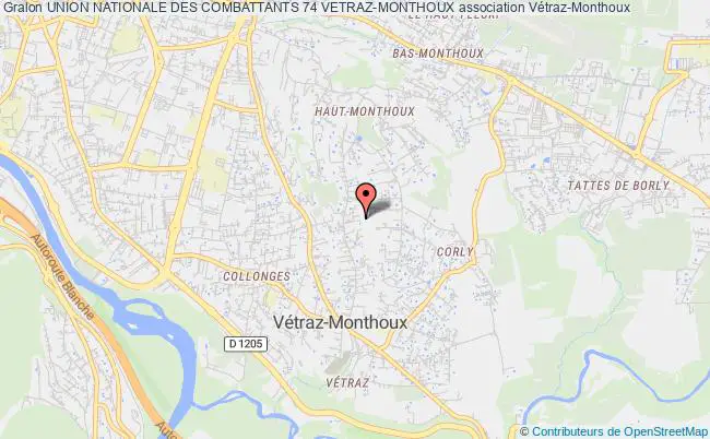 plan association Union Nationale Des Combattants 74 Vetraz-monthoux Vétraz-Monthoux