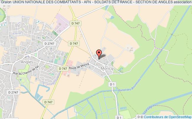 plan association Union Nationale Des Combattants - Afn - Soldats De France - Section De Angles Angles