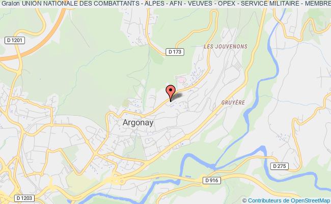 plan association Union Nationale Des Combattants - Alpes - Afn - Veuves - Opex - Service Militaire - Membres Associes D'argonay Argonay