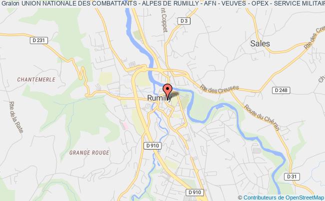 UNION NATIONALE DES COMBATTANTS - ALPES DE RUMILLY - AFN - VEUVES - OPEX - SERVICE MILITAIRE - MEMBRES ASSOCIÉS