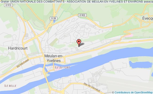 plan association Union Nationale Des Combattants - Association De Meulan En Yvelines Et Environs Meulan