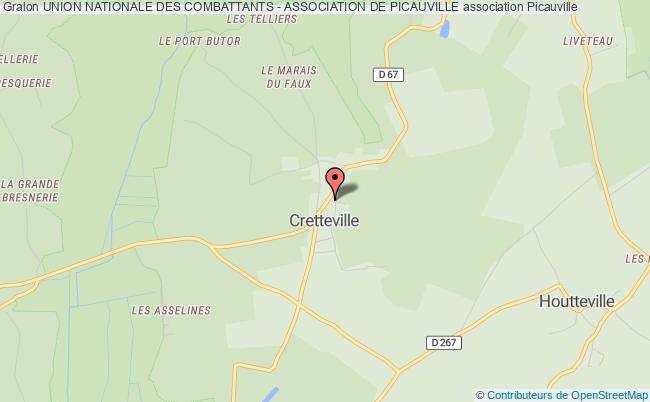 plan association Union Nationale Des Combattants - Association De Picauville Picauville