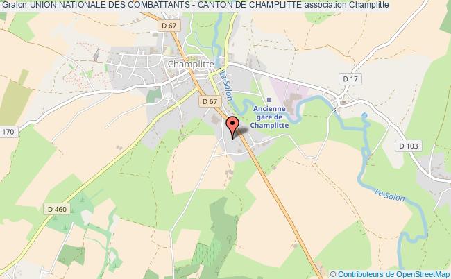 plan association Union Nationale Des Combattants - Canton De Champlitte Champlitte