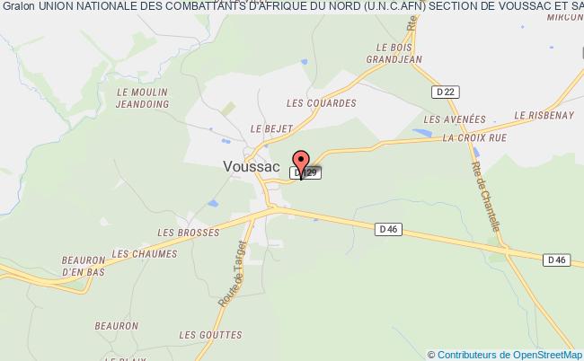 plan association Union Nationale Des Combattants D'afrique Du Nord (u.n.c.afn) Section De Voussac Et Sa RÉgion Voussac