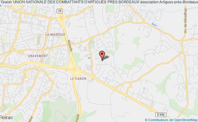 plan association Union Nationale Des Combattants D'artigues Pres Bordeaux Artigues-près-Bordeaux
