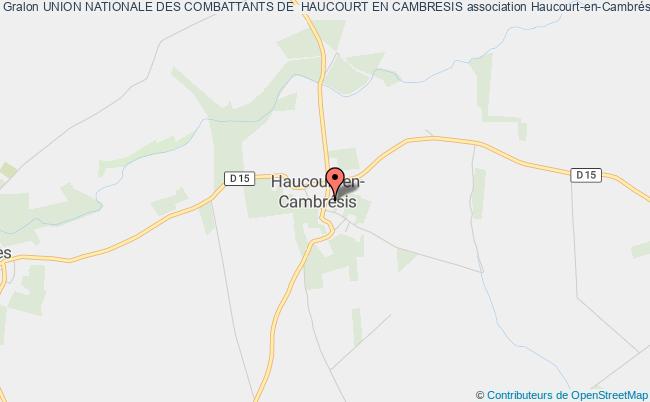 plan association Union Nationale Des Combattants De  Haucourt En Cambresis Haucourt-en-Cambrésis