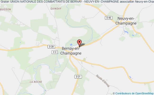 plan association Union Nationale Des Combattants De Bernay - Neuvy-en- Champagne Neuvy-en-Champagne