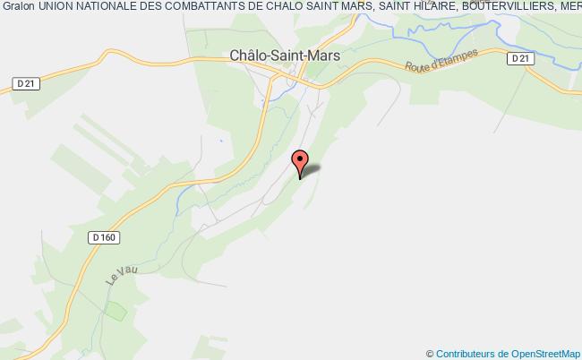 plan association Union Nationale Des Combattants De Chalo Saint Mars, Saint Hilaire, Boutervilliers, Merobert, Saint Escobille. Chalo-Saint-Mars