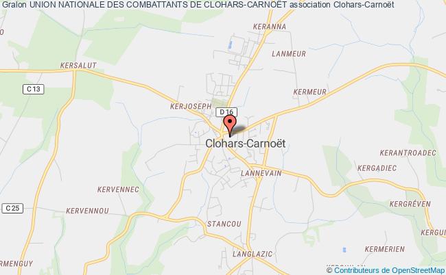 plan association Union Nationale Des Combattants De Clohars-carnoËt Clohars-Carnoët